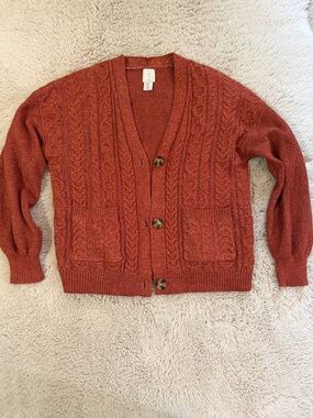 Cable-Knit Button Cardigan Sweater - Women